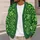 Green Paisley Clover Swirls For St. Patrick’s Day Gatherings And Everyday Women All-over Print Knitted Cardigan - 5