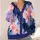 Abstract Watercolor Splashes for Travel Style and Creative Everyday Layering Looks All-over Print Knitted Cardigan - 4