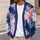Abstract Watercolor Splashes for Travel Style and Creative Everyday Layering Looks All-over Print Knitted Cardigan - 5