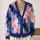 Abstract Watercolor Splashes for Travel Style and Creative Everyday Layering Looks All-over Print Knitted Cardigan - 2