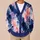 Abstract Watercolor Splashes for Travel Style and Creative Everyday Layering Looks All-over Print Knitted Cardigan - 6