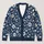 Navy Floral Botanical Motifs for Casual Layering and Everyday Women's Weekend Style All-over Print Knitted Cardigan - 1