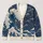 Indigo Ocean Waves With Japanese Coastal Style For Relaxed Everyday Layering Women All-over Print Knitted Cardigan - 1