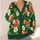 Watermelon Daisy Garden Motifs For Relaxed Summer Outings And Easy Everyday Layering All-over Print Knitted Cardigan - 4
