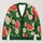 Watermelon Daisy Garden Motifs For Relaxed Summer Outings And Easy Everyday Layering All-over Print Knitted Cardigan - 1