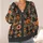 Pumpkin Witch Hat Floral Autumn Halloween Layering Gift Idea for Women and Witches All-over Print Knitted Cardigan - 4