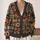 Pumpkin Witch Hat Floral Autumn Halloween Layering Gift Idea for Women and Witches All-over Print Knitted Cardigan - 2