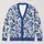 Blue Botanical Blooms For Relaxed Everyday Layering, Weekend Strolls, And Garden Lovers All-over Print Knitted Cardigan - 1
