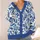Blue Botanical Blooms For Relaxed Everyday Layering, Weekend Strolls, And Garden Lovers All-over Print Knitted Cardigan - 4