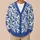 Blue Botanical Blooms For Relaxed Everyday Layering, Weekend Strolls, And Garden Lovers All-over Print Knitted Cardigan - 6