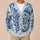 Navy Ornamental Medallion for Relaxed Spring Layering and Effortless Bohemian Style All-over Print Knitted Cardigan - 6