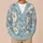 Blue Cream Floral Blooms for Relaxed Layering and Everyday Cottage Style All-over Print Knitted Cardigan - 6