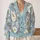 Blue Cream Floral Blooms for Relaxed Layering and Everyday Cottage Style All-over Print Knitted Cardigan - 2