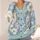 Blue Cream Floral Blooms for Relaxed Layering and Everyday Cottage Style All-over Print Knitted Cardigan - 4
