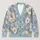 Blue Cream Floral Blooms for Relaxed Layering and Everyday Cottage Style All-over Print Knitted Cardigan - 1