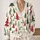 Hand-Painted Christmas Trees for Festive Winter Layering and Youthful Holiday Style All-over Print Knitted Cardigan - 2