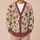 Colorful Hand-Drawn Heart Motifs for Romantic Everyday Layering and Creative Women All-over Print Knitted Cardigan - 6