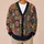 Women's Colorful Floral Square Motifs for Casual Layering and Boho Weekend Style All-over Print Knitted Cardigan - 6