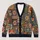 Women's Colorful Floral Square Motifs for Casual Layering and Boho Weekend Style All-over Print Knitted Cardigan - 1