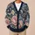 Baroque Floral Medallion Navy Layering Style for Romantic Everyday Wardrobe Dressing All-over Print Knitted Cardigan - 6