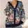 Baroque Floral Medallion Navy Layering Style for Romantic Everyday Wardrobe Dressing All-over Print Knitted Cardigan - 4