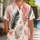 Pink And Black Feather Motifs For Island Getaways And Relaxed Outdoor Days For Men Hawaiian Shirt - 1