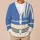 Periwinkle Blue and Ivory Striped Layers for Relaxed Everyday Weekend Outfits and Travel All-over Print Knitted Cardigan - 6