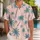Pink Teal Palm Tree Vacation Beachwear For Summer Travel And Island Holidays Gift Hawaiian Shirt - 1