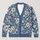 Blue Botanical Blooms for Relaxed Weekend Layering and Garden Strolls, Women’s Style All-over Print Knitted Cardigan - 1