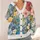 Colorful Wildflower Collage for Relaxed Everyday Layering and Garden-Inspired Style All-over Print Knitted Cardigan - 4