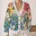Colorful Wildflower Collage for Relaxed Everyday Layering and Garden-Inspired Style All-over Print Knitted Cardigan - 2