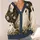 Whimsical Ghost Witch Daisies For Cozy Autumn Halloween Layering And Fall Outings All-over Print Knitted Cardigan - 4