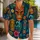 Colorful Tiki Masks and Tropical Flowers for Beach Vacations, Men’s Summer Style Hawaiian Shirt - 1