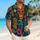 Colorful Tiki Masks and Tropical Flowers for Beach Vacations, Men’s Summer Style Hawaiian Shirt - 6