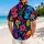 Neon Skull Mushroom Motifs for Festival Travel and Summer Beach Vacation Style Hawaiian Shirt - 2