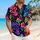 Neon Skull Mushroom Motifs for Festival Travel and Summer Beach Vacation Style Hawaiian Shirt - 6