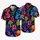 Neon Skull Mushroom Motifs for Festival Travel and Summer Beach Vacation Style Hawaiian Shirt - 5
