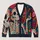 Colorful Sugar Skull Skeleton With Floral Fiesta Details For Halloween Fall Layering All-over Print Knitted Cardigan - 1
