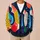 Colorful Abstract Geometric Circles For Casual Office Layering Women's Autumn Style All-over Print Knitted Cardigan - 6