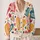 Hand-Painted Multicolor Hearts for Valentine Date Nights and Everyday Casual Outings All-over Print Knitted Cardigan - 2