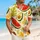 Tropical Watermelon Papaya Avocado Fruit Foliage for Beach Vacations and Summer Men Hawaiian Shirt - 6