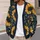 Sunflower Moon Botanical Motif for Autumn Layering, Women's Office and Streetwear Style All-over Print Knitted Cardigan - 5