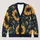 Sunflower Moon Botanical Motif for Autumn Layering, Women's Office and Streetwear Style All-over Print Knitted Cardigan - 1