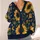 Sunflower Moon Botanical Motif for Autumn Layering, Women's Office and Streetwear Style All-over Print Knitted Cardigan - 4