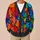 Jewel-Tone Mosaic Blooms for Autumn Layering and Colorful Everyday Women's Style All-over Print Knitted Cardigan - 6