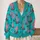 Pink Cactus Desert Motifs for Southwestern Everyday Layering, Vacation Style for Women All-over Print Knitted Cardigan - 2