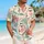 Abstract Face Linework in Pastel Tones for Beach Vacations and Resort Weekends for Men Hawaiian Shirt - 6