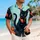 Retro Black Cat DJ Headphones for Beach Parties, Summer Travel, and Music Lovers Hawaiian Shirt - 6