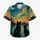 Black Cat Starlit Lagoon Scene for Beach Getaways, Summer Vacation, and Cat Lovers Hawaiian Shirt - 7