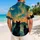 Black Cat Starlit Lagoon Scene for Beach Getaways, Summer Vacation, and Cat Lovers Hawaiian Shirt - 2